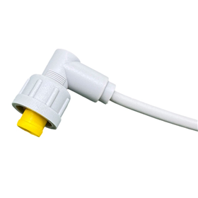 M12智能卫浴、智能马桶防水连接线（2-7P弯头)